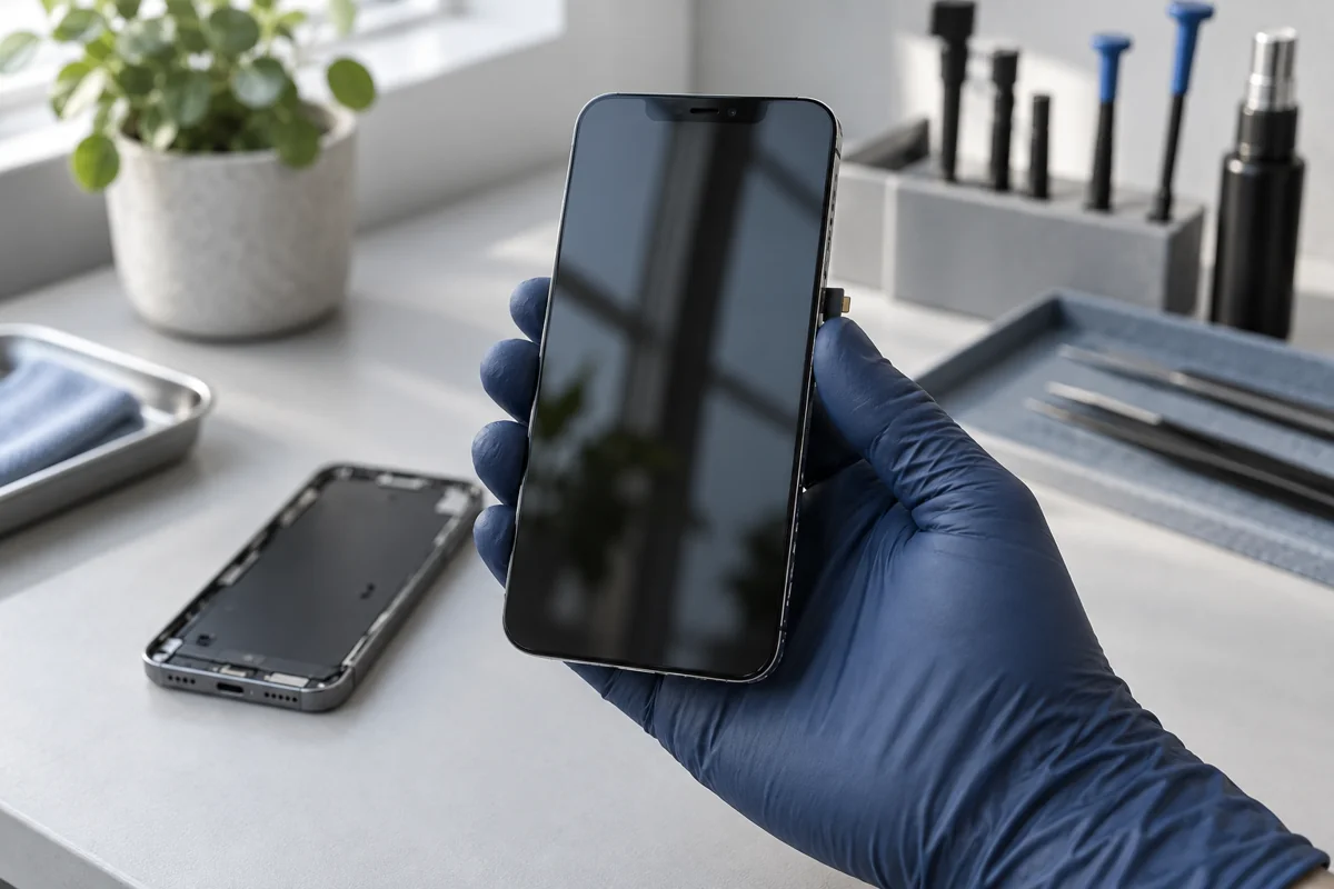 Illustration af Original skærm til iPhone