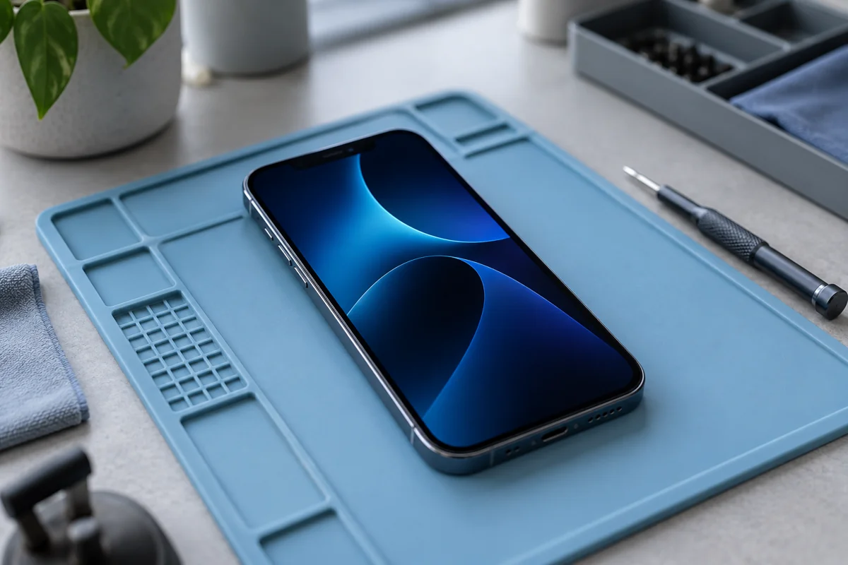 Illustration af Premium+ skærm til iPhone